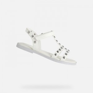 Geox Sandal Karly Sandale Dievcenske Biele | 61478-XKME