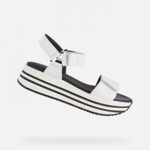 Geox Sandal Kency Sandale Damske Biele | 70985-JZTX