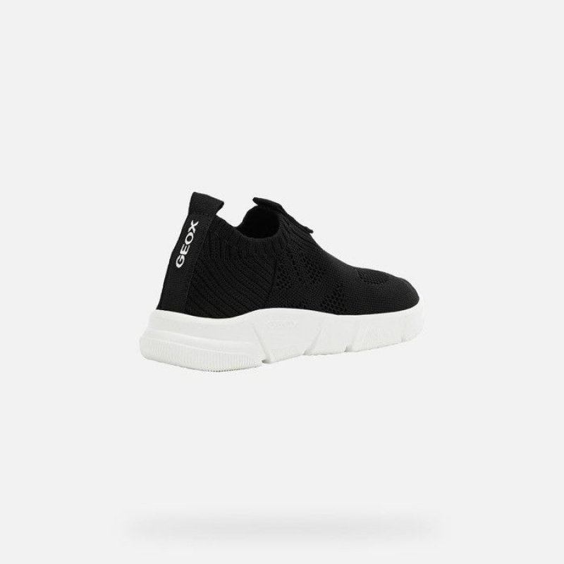 Geox Aril Slip On Chlapcenske Čierne | 52784-DXTN