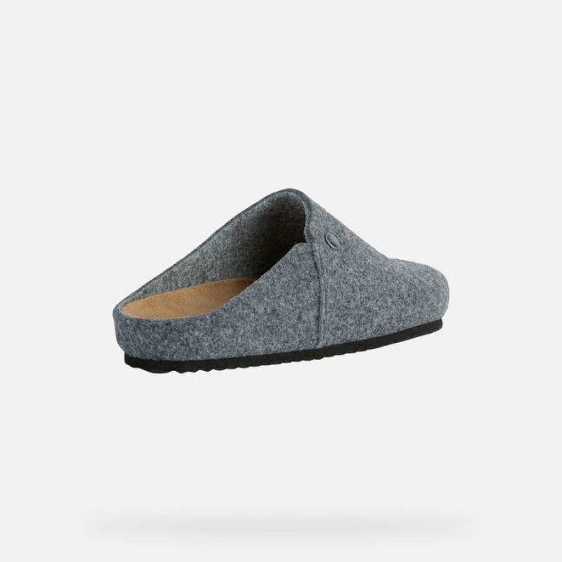 Geox Ghita Mules Panske Tmavo Siva | 52180-HQDN