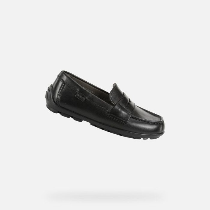 Geox New Fast Slip On Chlapcenske Čierne | 27546-ANEZ