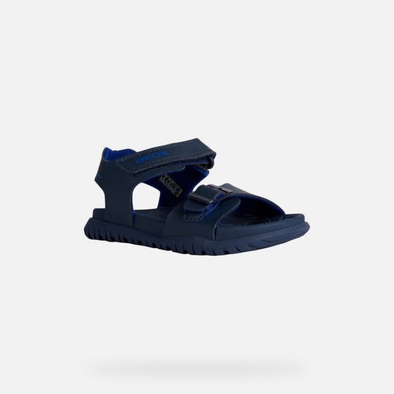 Geox Sandal Fusbetto Sandale Dievcenske Námornícka Modrá | 72651-VASC