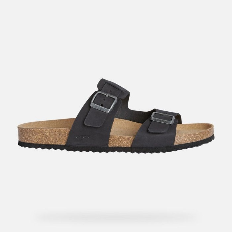 Geox Sandal Ghita Sandale Panske Čierne | 02483-ISAU