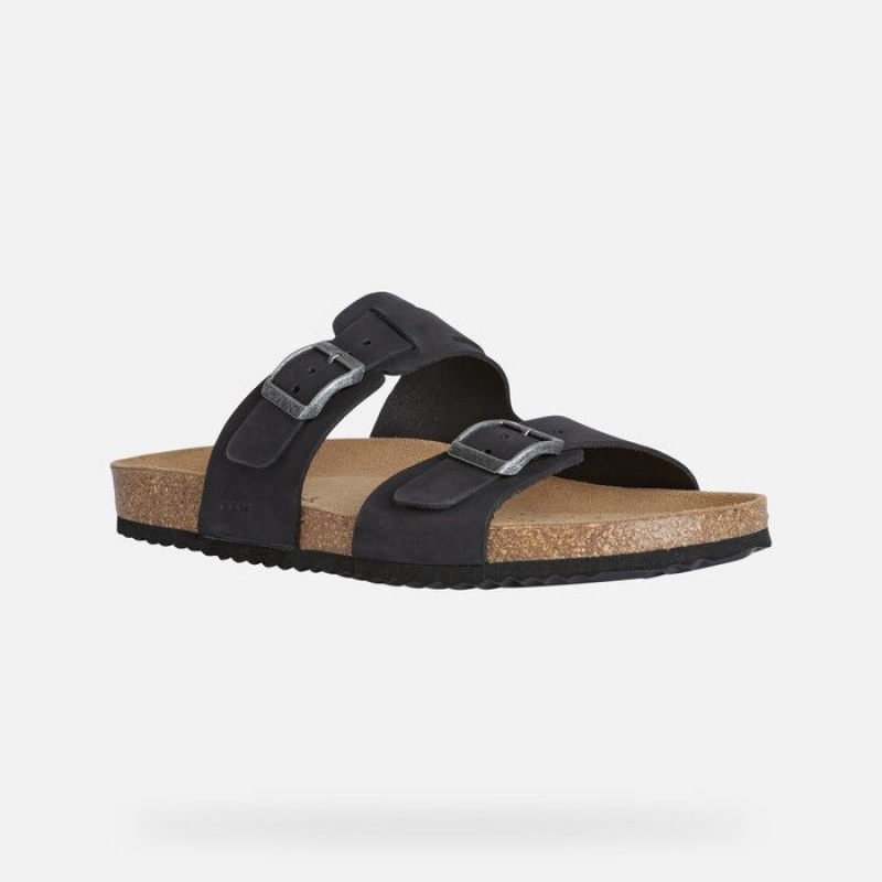 Geox Sandal Ghita Sandale Panske Čierne | 02483-ISAU