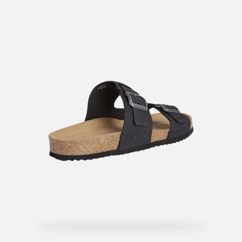 Geox Sandal Ghita Sandale Panske Čierne | 02483-ISAU