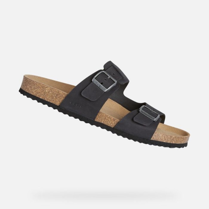 Geox Sandal Ghita Sandale Panske Čierne | 02483-ISAU