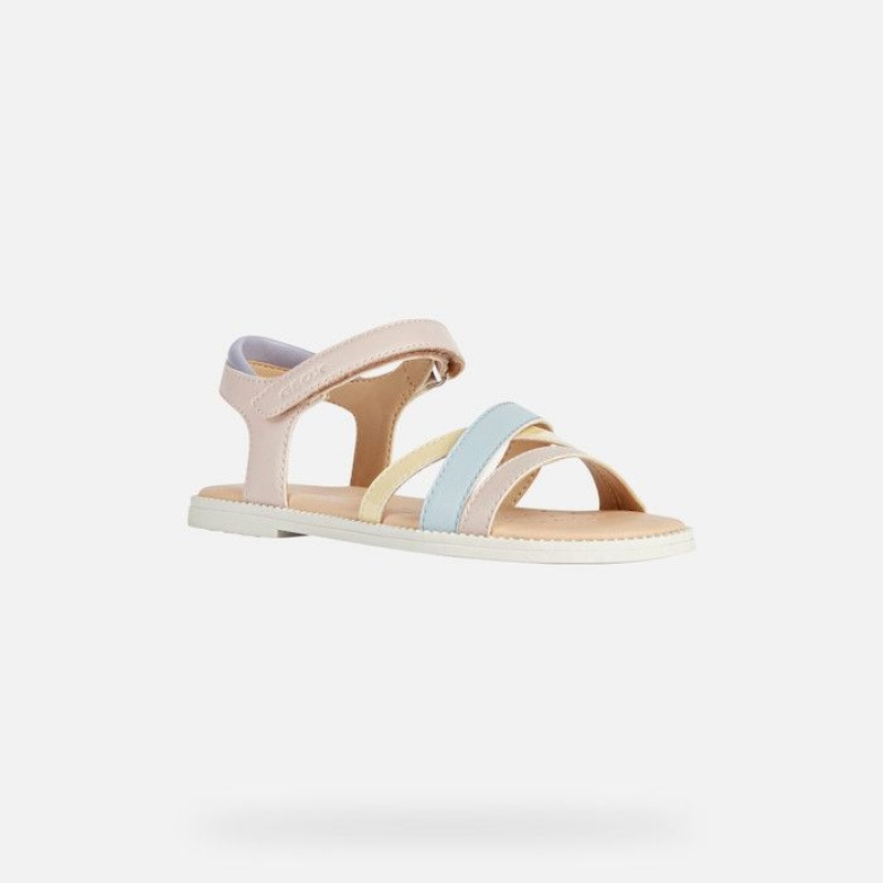 Geox Sandal Karly Sandale Dievcenske Svetlo Ruzove Viacfarebný | 10762-LNYK